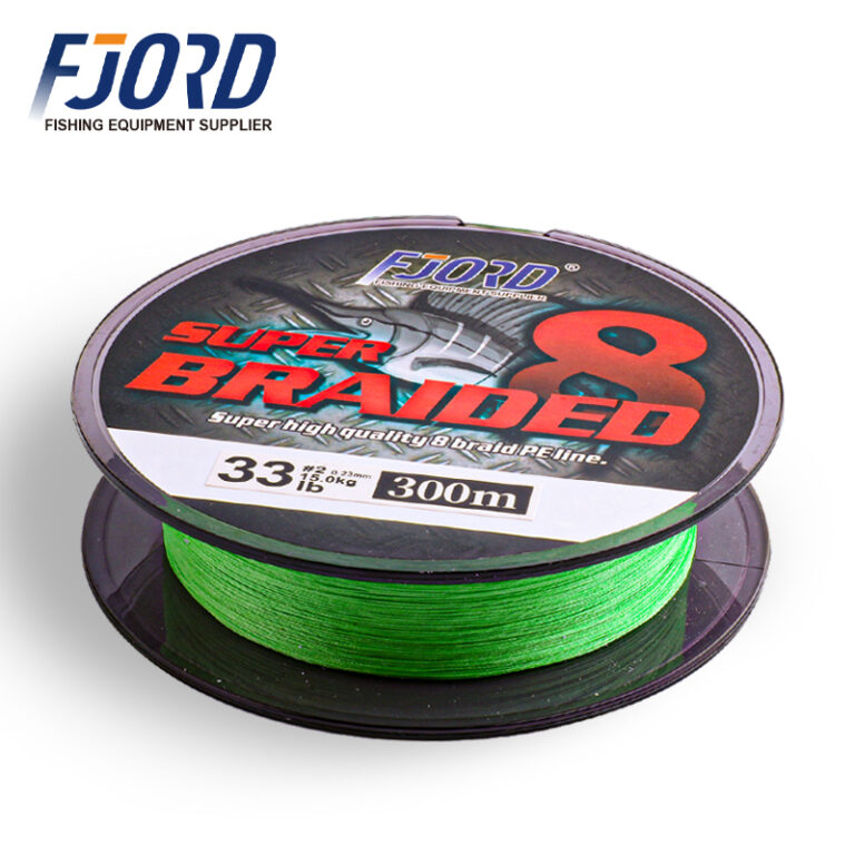 FJORD Stock Multicolor 300M 8 Strands 20-100LB PE Braided Line Floating High Strength for Lake River Stream Ocean Boat Fishing